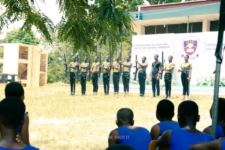 Cadets on parade at the commissioning ceremony
