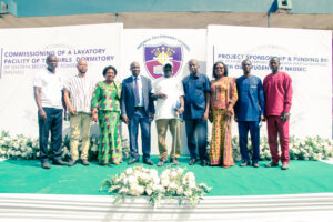 Commissioning of the girls' lavatory facility at Nkonya Senior High School