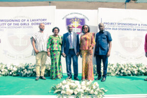 Commissioning of the girls' lavatory facility at Nkonya Senior High School