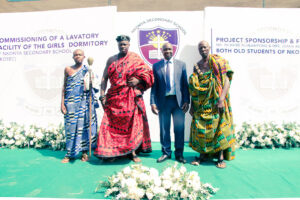 Commissioning of the girls' lavatory facility at Nkonya Senior High School
