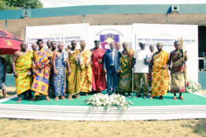 Commissioning of the girls' lavatory facility at Nkonya Senior High School
