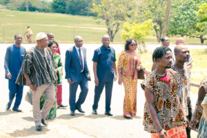Commissioning of the girls' lavatory facility at Nkonya Senior High School