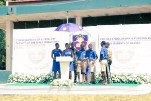 Commissioning of the girls' lavatory facility at Nkonya Senior High School