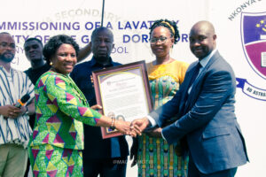 Commissioning of the girls' lavatory facility at Nkonya Senior High School