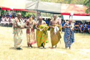 Commissioning of the girls' lavatory facility at Nkonya Senior High School