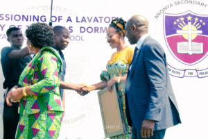 Commissioning of the girls' lavatory facility at Nkonya Senior High School