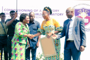 Commissioning of the girls' lavatory facility at Nkonya Senior High School