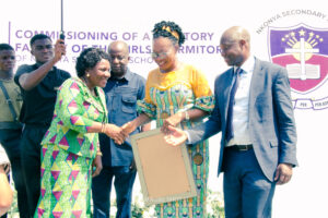 Commissioning of the girls' lavatory facility at Nkonya Senior High School