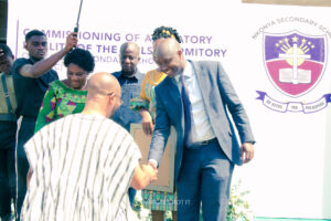 Commissioning of the girls' lavatory facility at Nkonya Senior High School