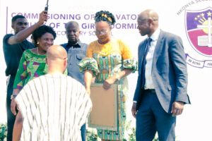 Commissioning of the girls' lavatory facility at Nkonya Senior High School