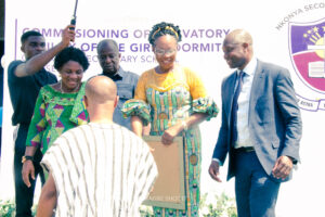 Commissioning of the girls' lavatory facility at Nkonya Senior High School