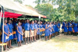 Commissioning of the girls' lavatory facility at Nkonya Senior High School