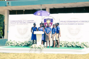 Commissioning of the girls' lavatory facility at Nkonya Senior High School
