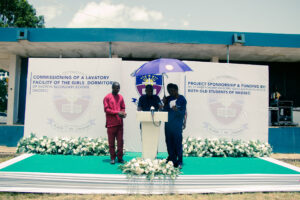 Commissioning of the girls' lavatory facility at Nkonya Senior High School