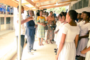 Commissioning of the girls' lavatory facility at Nkonya Senior High School