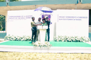 Commissioning of the girls' lavatory facility at Nkonya Senior High School