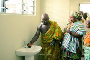 Commissioning of the girls' lavatory facility at Nkonya Senior High School