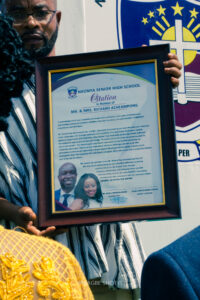 Commissioning of the girls' lavatory facility at Nkonya Senior High School