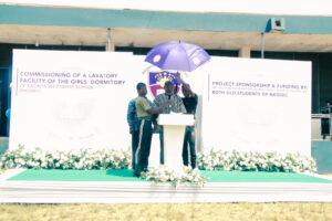 Commissioning of the girls' lavatory facility at Nkonya Senior High School