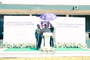 Commissioning of the girls' lavatory facility at Nkonya Senior High School