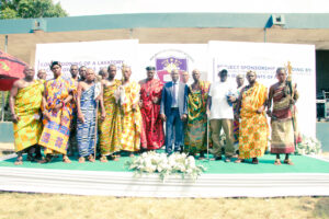 Commissioning of the girls' lavatory facility at Nkonya Senior High School