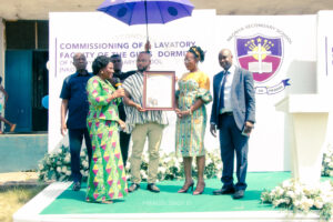 Commissioning of the girls' lavatory facility at Nkonya Senior High School