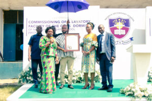 Commissioning of the girls' lavatory facility at Nkonya Senior High School