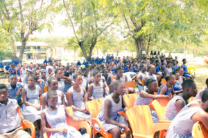 Commissioning of the girls' lavatory facility at Nkonya Senior High School